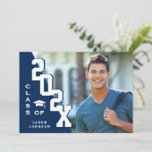 Moderne Klasse der Grad FOTO Graduation Party 2023 Einladung (Stehend Vorderseite)