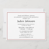 Moderne Klasse der Grad FOTO Graduation Party 2025 Einladung (Rückseite)