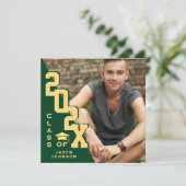 Moderne Klasse der Grad FOTO Graduation Party 2025 Einladung (Stehend Vorderseite)