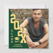 Moderne Klasse der Grad FOTO Graduation Party 2025 Einladung (Vorderseite)