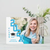 Moderne Klasse der Grad FOTO Graduation Party 2025 Einladung (Stehend Vorderseite)