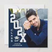 Moderne Klasse der Grad FOTO Graduation Party 2025 Einladung (Vorderseite)