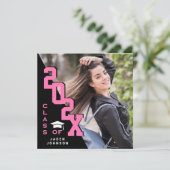 Moderne Klasse der Grad FOTO Graduation Party 2025 Einladung (Stehend Vorderseite)