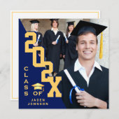 Moderne Klasse der Grad FOTO Graduation Party 2025 Einladung (Vorne/Hinten)