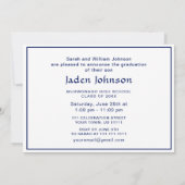 Moderne Klasse der Grad FOTO Graduation Party 2025 Einladung (Rückseite)