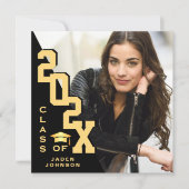 Moderne Klasse der Grad FOTO Graduation Party 2025 Einladung (Vorderseite)