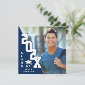 Moderne Klasse der Grad FOTO Graduation Party 2025 Einladung (Stehend Vorderseite)