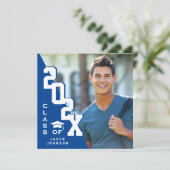 Moderne Klasse der Grad FOTO Graduation Party 2025 Einladung (Stehend Vorderseite)