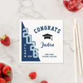 Moderne Klasse der Navy Gray Graduation Party 2024 Serviette (Beispiel)