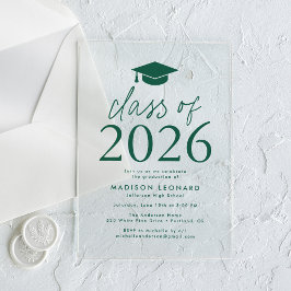 Moderne Klasse der Partei für grüne Ausbildung 202 Acryleinladungen