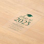 Moderne Klasse der Partei für grüne Ausbildung 202 Acryleinladungen (Ablage )