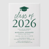 Moderne Klasse der Partei für grüne Ausbildung 202 Pergament Einladungen (Vorderseite)