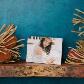 Moderne Klasse des 2025 Gold Script Abschluss Foto Fotoplatte (Seite)