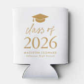 Moderne Klasse des 2025-Gold-Script-Abschlusses Dosenkühler (Rückseite)