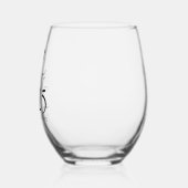 Moderne Klasse des Abschlusses 2025 Weinglas Ohne Stiel (Links)