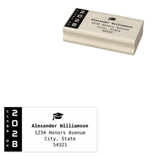 Moderne Klasse des Abschlusses Gummistempel (Stempel)