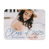 Moderne Klasse des Blue Script-Abschlusses 2025 Magnet (Horizontal)