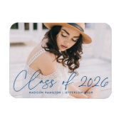 Moderne Klasse des Blue Script-Abschlusses 2025 Magnet (Horizontal)