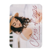 Moderne Klasse des Burgund-Script-Abschlusses 2025 Magnet (Vertikal)