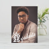 Moderne Klasse des Fotos für Abschluss der High Sc Ankündigung (Stehend Vorderseite)