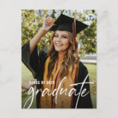 Moderne Klasse des handgeschriebenen Fotos Einladungspostkarte (Vorderseite)