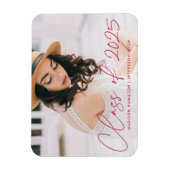 Moderne Klasse des Magenta Script-Abschlusses 2025 Magnet (Vertikal)