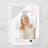 Moderne Klasse des rosa Fotos 2025 Ankündigung (Vorderseite)