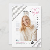 Moderne Klasse des rosa Fotos 2025 Ankündigung (Vorderseite)