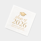 Moderne Klasse des Script-Abschlusses 2025 Servietten Mit Folie (Links)