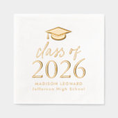 Moderne Klasse des Script-Abschlusses 2025 Servietten Mit Folie (Vorderseite)
