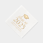 Moderne Klasse des Script-Abschlusses 2025 Servietten Mit Folie (Rechts)