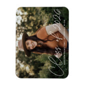 Moderne Klasse des White Script-Abschlusses 2025 Magnet (Vertikal)