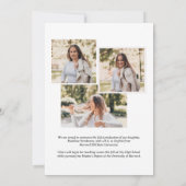 Moderne Klasse Jahr 5 Foto Terracotta Abschluss Ankündigung (Rückseite)