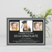 Moderne Klasse von 2014 3 Foto-Abschluss-Party Einladung (Stehend Vorderseite)