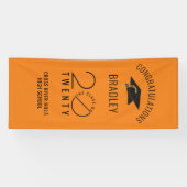 Moderne KLASSE VON 20XX Orange Abschluss Door Banner (Horizontal)