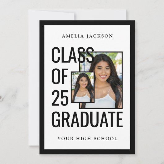 Moderne Klasse von 25 Grad Fotos Open House Einladung (Vorderseite)