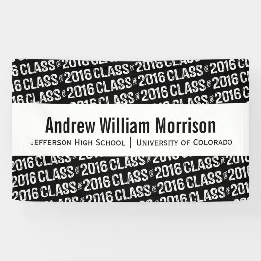 Moderne Klasse von Abschluss-Gewohnheits-Farbe Banner (Horizontal)