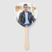 Moderne Klasse von Foto Glückwunschs Grad Cap Blac Fächer (Rückseite)