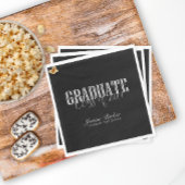 Moderne Klassenjahr Classic Black Graduation Party Serviette