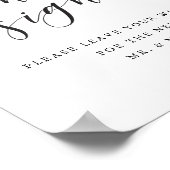 Moderne Klassifizierung Wedding Guest Book Kindly  Poster (Ecke)