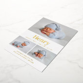 Moderne Klassik 3 FotoCollage Folieneinladung (Gedreht)