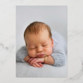 Moderne Klassik 3 FotoCollage Folieneinladung (Rückseite)