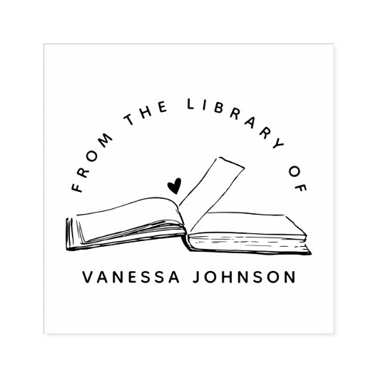 Moderne Klassik aus dem Bibliothekbuch Gummistempel (Prägung)