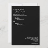 Moderne Klassik Black Nothing Extravagant Wedding Einladung (Vorderseite)