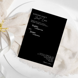 Moderne Klassik Black Nothing Extravagant Wedding Einladung