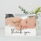 Moderne Klassik Danke Baby Foto Ankündigung (Stehend Vorderseite)