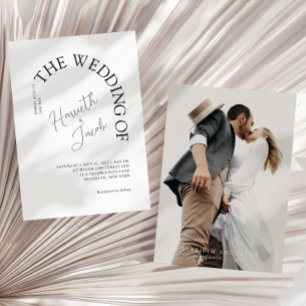 Moderne Klassik der Arch Foto Hochzeit Einladung