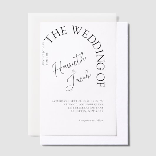 Moderne Klassik der Arche Die Hochzeit Pergament Einladungen (Versetzt)