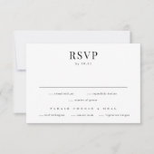 Moderne Klassik Einfache Hochzeit RSVP Karte (Vorderseite)