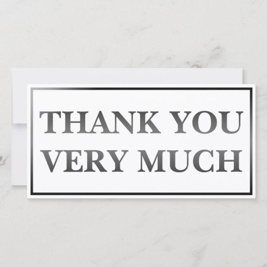 Moderne Klassik Elegant Black Printed Vielen Dank (Vorderseite)